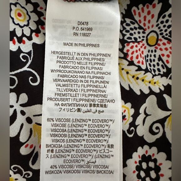 BODEN Dress Black Tropic Charm Shirtdress Size 8 • NEW WITH TAGS • - Picture 12 of 15